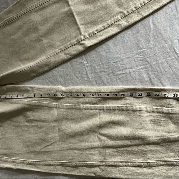 Free People Aster Straight Leg Denim 100% Cotton Jeans We The Free Cream Sz 30 - Picture 13 of 16